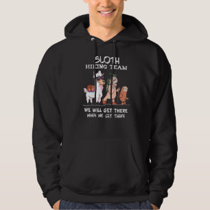 Sloth Llama Hiking Team Three Sloths And A Llama Hoodie