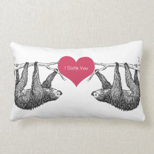 Sloth = Love Lumbar Pillow