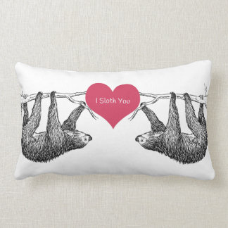 Sloth = Love Lumbar Pillow