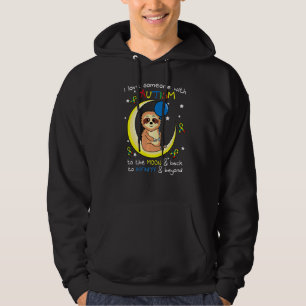 Sloth Love Someone With Puzzle Cool Autism Awarene Hoodie