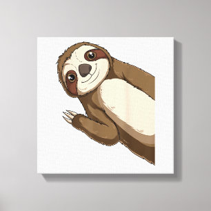Sloth Lovers Children Boys Girls Women T-Shirt Canvas Print