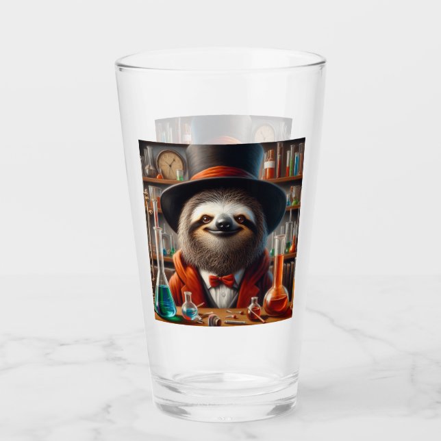 Sloth Mad Scientist Glass (Front)