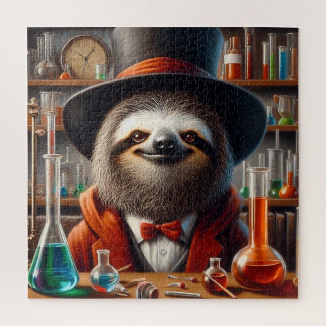 Sloth Mad Scientist Jigsaw Puzzle (Vertical)