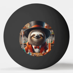 Sloth Mad Scientist Ping Pong Ball