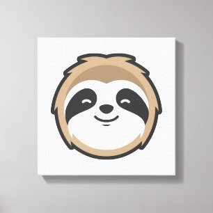 Sloth Mascot Canvas Print