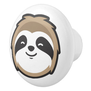 Sloth Mascot Ceramic Knob