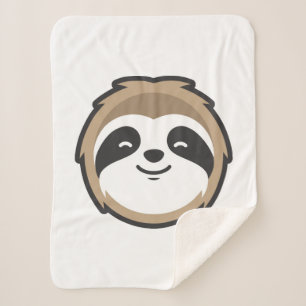 Sloth Mascot Sherpa Blanket