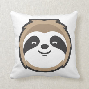 Sloth Mascot Throw Pillow
