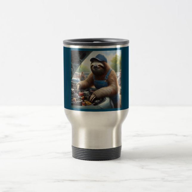 Sloth Mechanic Travel Mug (Center)