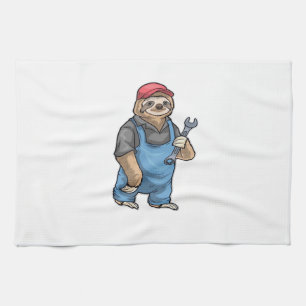 Sloth Mechanic Wrench Classic T-Shirt Kitchen Towel
