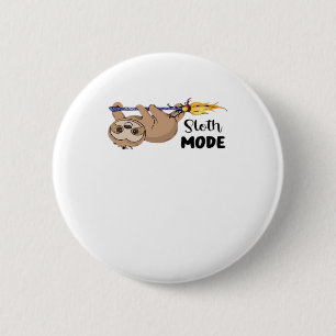 Sloth Mode Classic T-Shirt 2 Inch Round Button