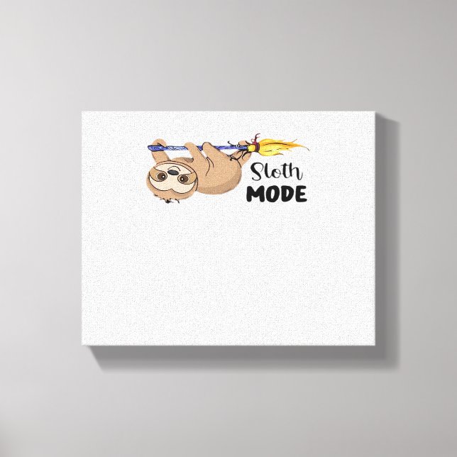Sloth Mode Classic T-Shirt Canvas Print (Front)