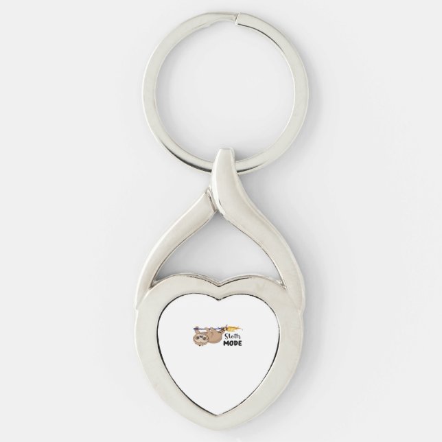 Sloth Mode Classic T-Shirt Keychain (Front)