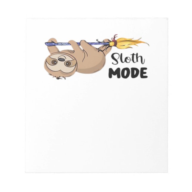 Sloth Mode Classic T-Shirt Notepad (Front)