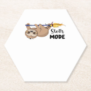 Sloth Mode Classic T-Shirt Paper Coaster