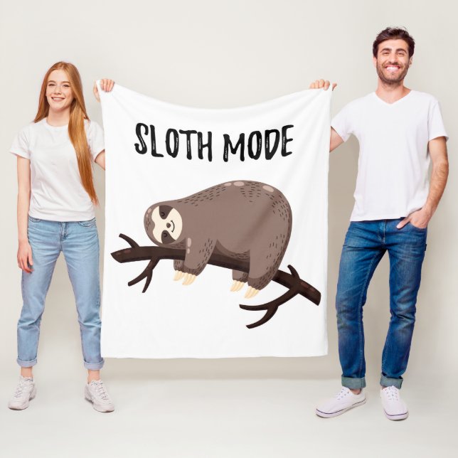Sloth Mode Fleece Blanket (In Situ)
