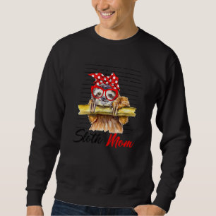 Sloth Mom Rosie The Riveter Tribute Sweatshirt