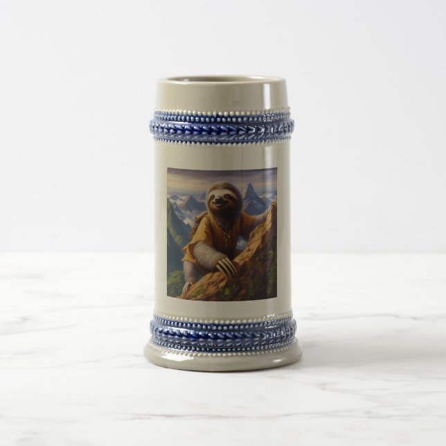 Sloth Mountain Climbing Beer Stein (Center)