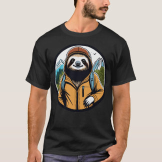 Sloth Mountain Trail Hiking Adventure T-Shirt