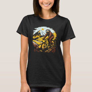 Sloth Mountains Biker Slow Bike and Bicycle T-Shirt