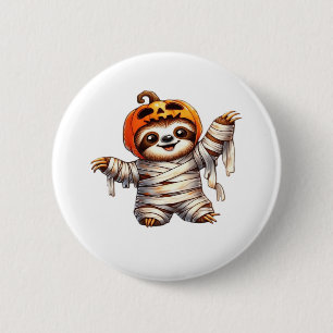 Sloth Mummy Halloween Classic T-Shirt 2 Inch Round Button