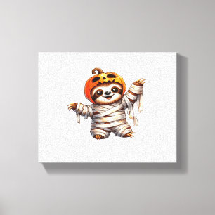 Sloth Mummy Halloween Classic T-Shirt Canvas Print