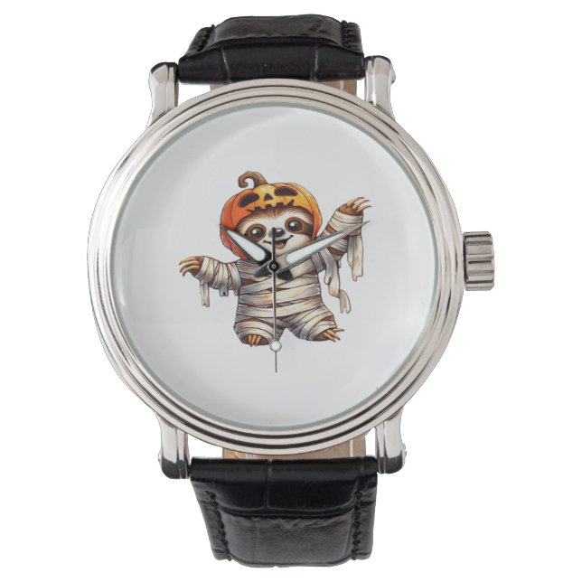 Sloth Mummy Halloween Classic T-Shirt Watch (Front)