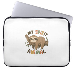 Sloth My Spirit Animal Graphic Funny Sloth Funny S Laptop Sleeve