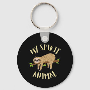 sloth my spirit animal keychain