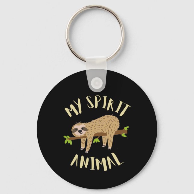 sloth my spirit animal keychain (Front)
