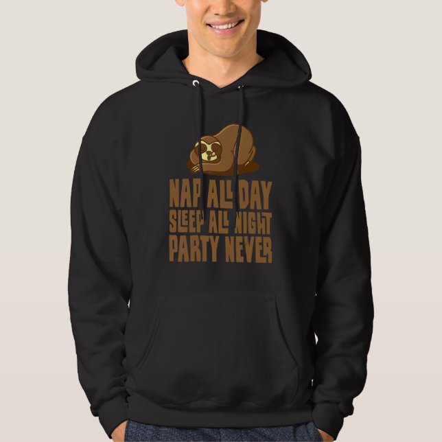 Sloth Nap All Day Hoodie (Front)