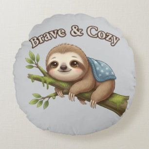 Sloth – Nap Time Champion Round Pillow