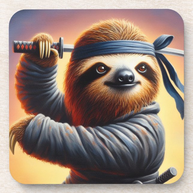 Sloth Ninja Coaster (Front)