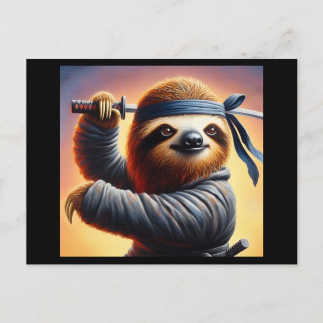 Sloth Ninja Postcard (Front)