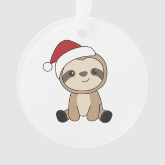 Sloth Noël Neige hiver Animaux Parfums Ornamen