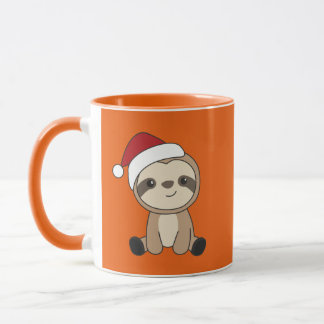 Sloth Noël Neige hiver Animaux Sloths Mug