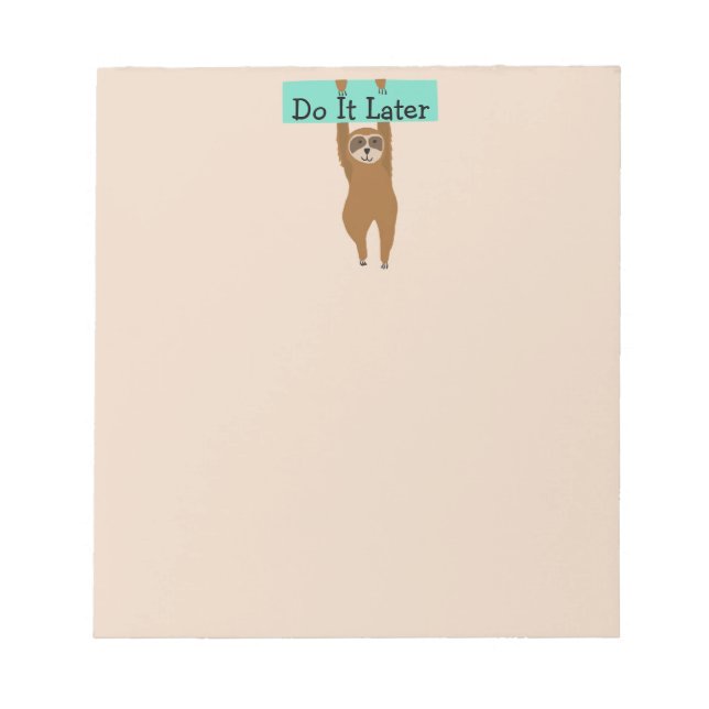 Sloth Notepad (Front)