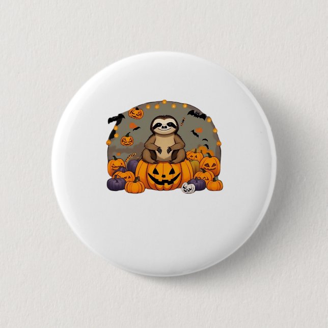 Sloth-o-ween Classic T-Shirt 2 Inch Round Button (Front)