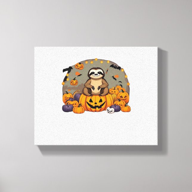 Sloth-o-ween Classic T-Shirt Canvas Print (Front)