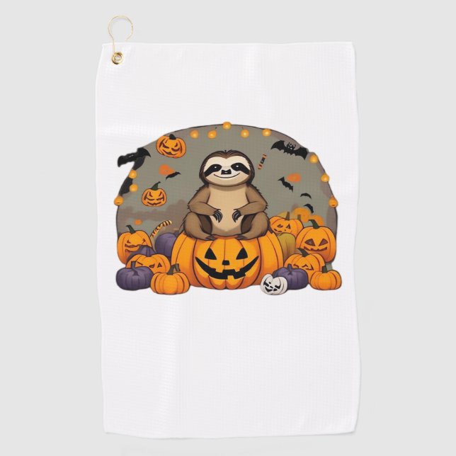 Sloth-o-ween Classic T-Shirt Golf Towel (Front)