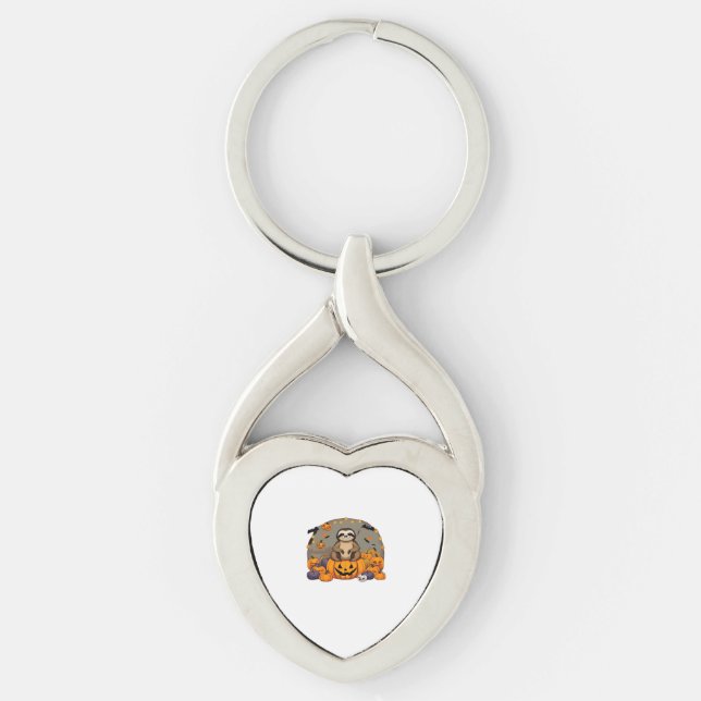 Sloth-o-ween Classic T-Shirt Keychain (Front)