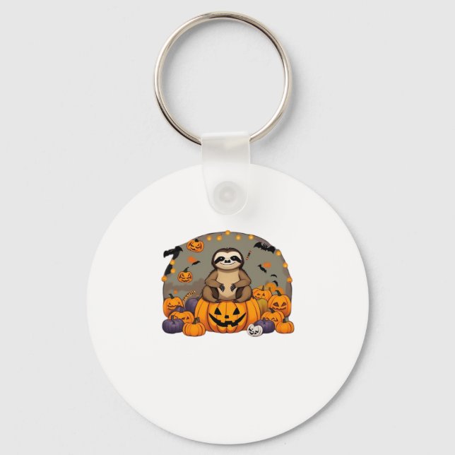 Sloth-o-ween Classic T-Shirt Keychain (Front)
