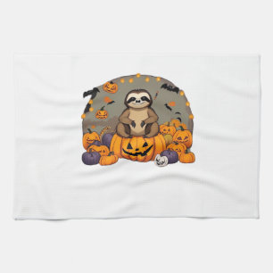 Sloth-o-ween Classic T-Shirt Kitchen Towel
