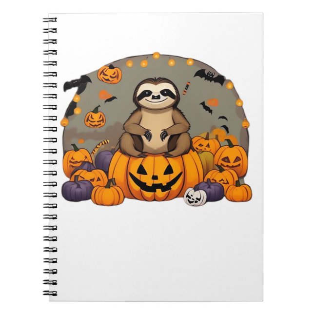 Sloth-o-ween Classic T-Shirt Notebook (Front)