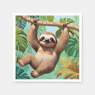 Sloth on a Tree  Napkin