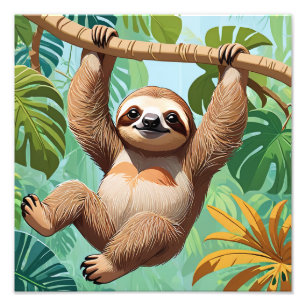 Sloth on a Tree  Photo Print