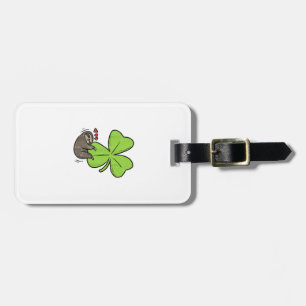 Sloth On Shamrock Hearts Cute St Patricks Day Men  Luggage Tag