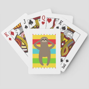 Sloth On The Beach Playing Cards