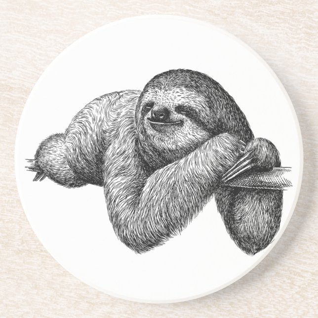 Sloth on tree coaster (Front)