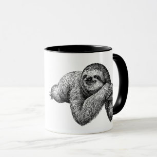 Sloth on tree mug
